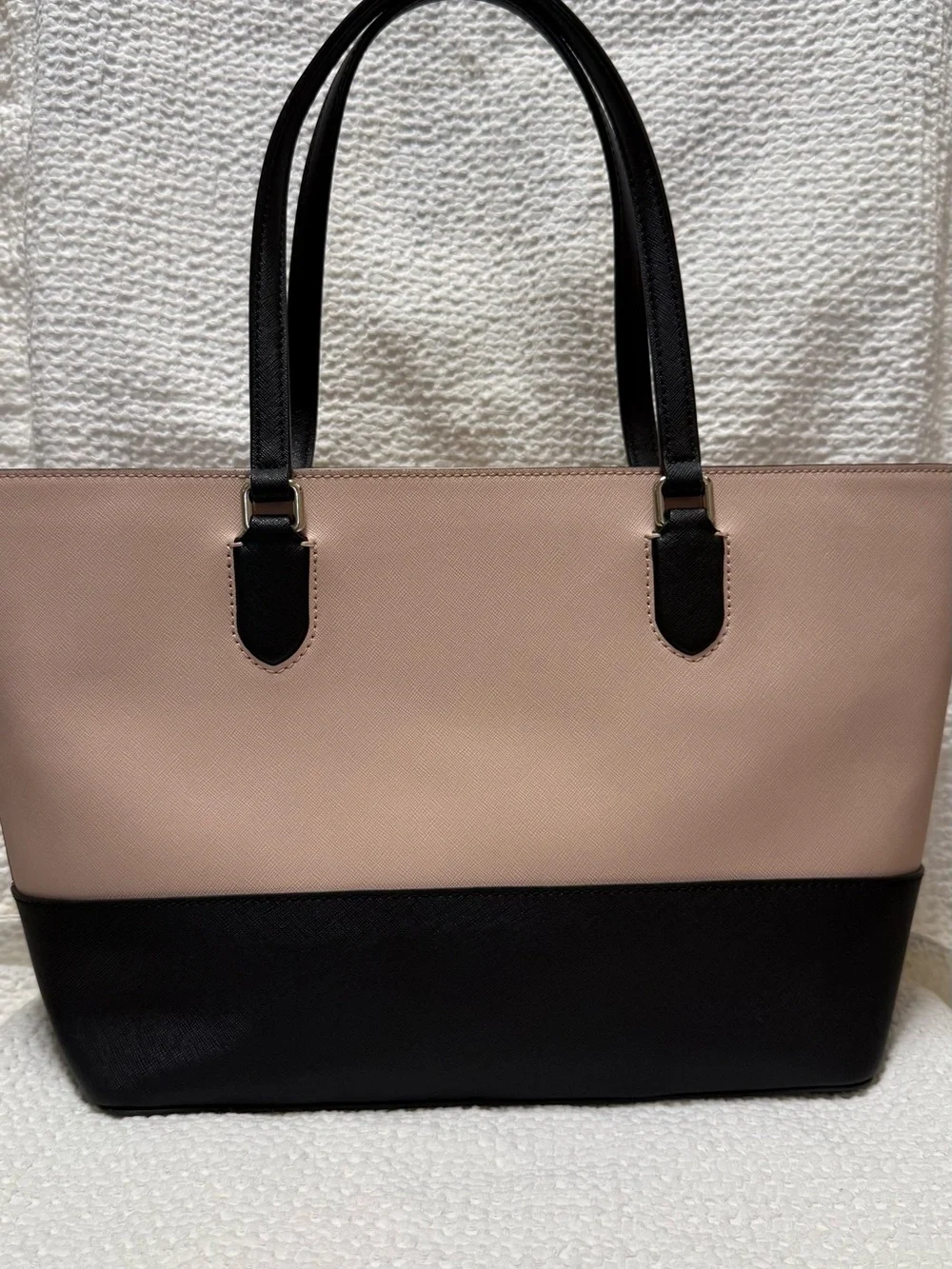 Kate Spade | Blush Pink & Black Tote Bag with Matching Wallet